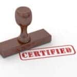 Official certification stamp with the word 'CERTIFIED' in red ink.